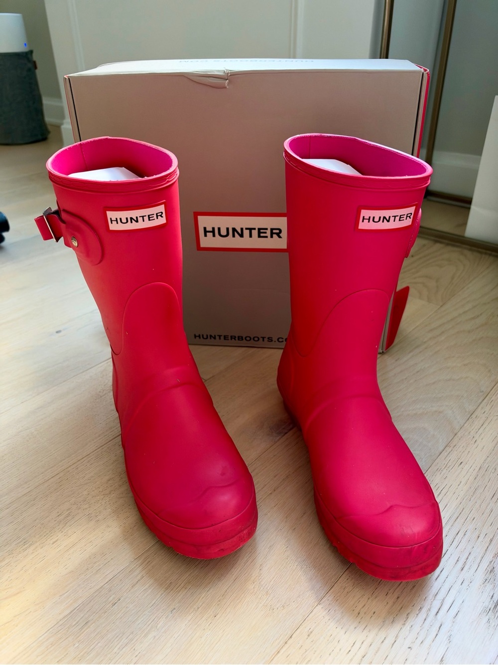 Hunter Original Bright Pink Waterproof Rain Boots US size 7